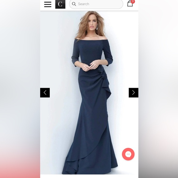 Jovani Dresses & Skirts - JOVANI 00446 OFF SHOULDER DRAPE CREPE MERMAID DRESS